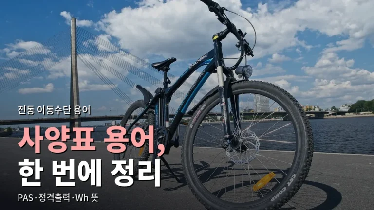 전동킥보드·전기자전거 사양표 용어 풀이 - PAS, 스로틀, 정격출력, Wh 뜻